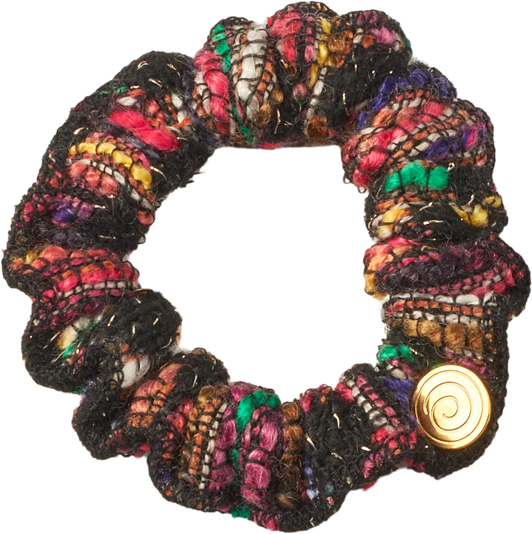 pony scrunchie tweed narrow