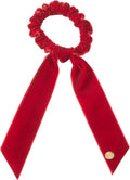 pony scrunchie velvet with satin center ties
