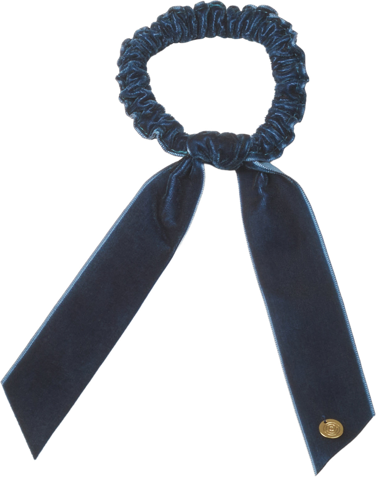 pony scrunchie velvet with satin center ties