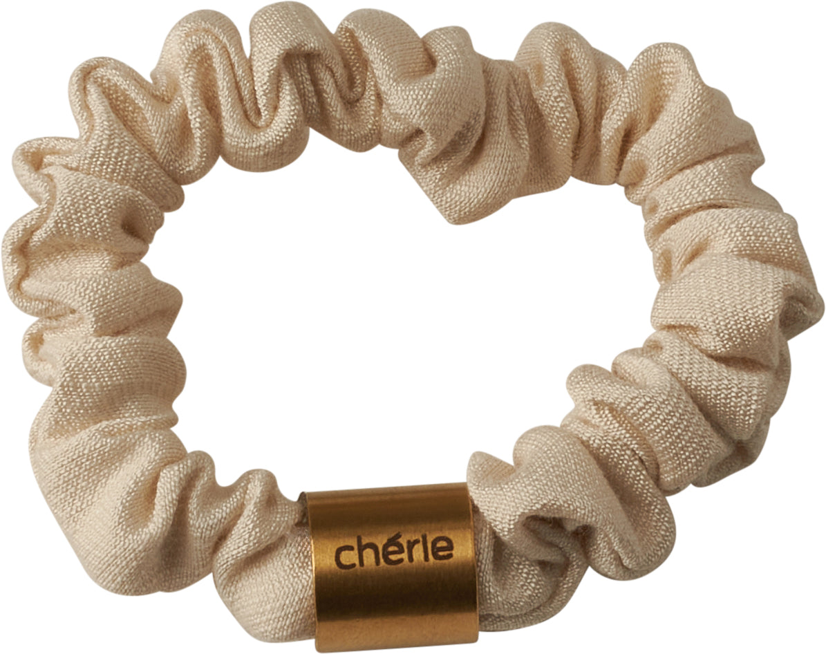 pony scrunchie linen logo