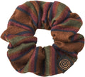 pony striped knit scrunchy