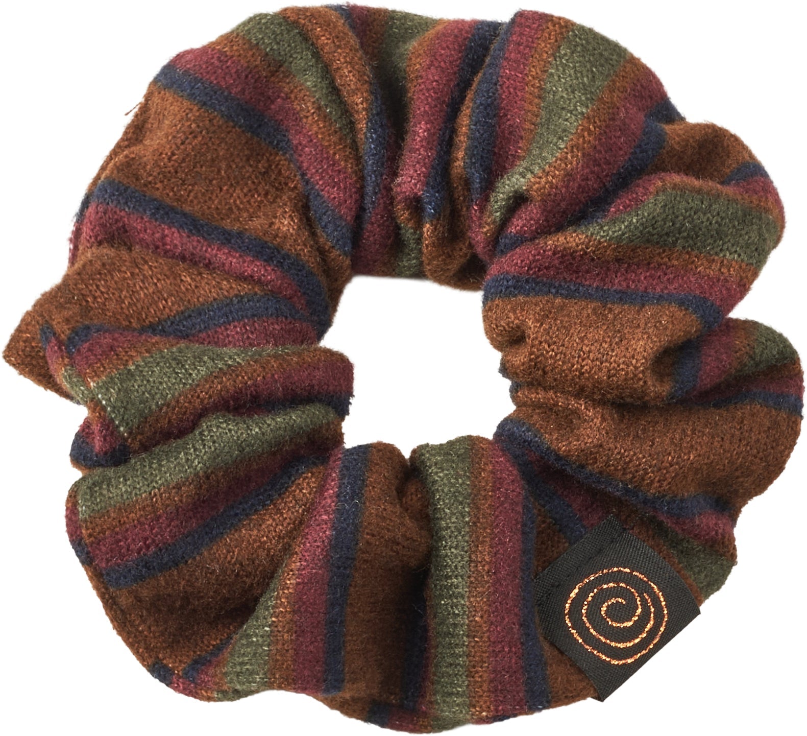 pony striped knit scrunchy