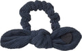 pony scrunchie corduroy heart bow