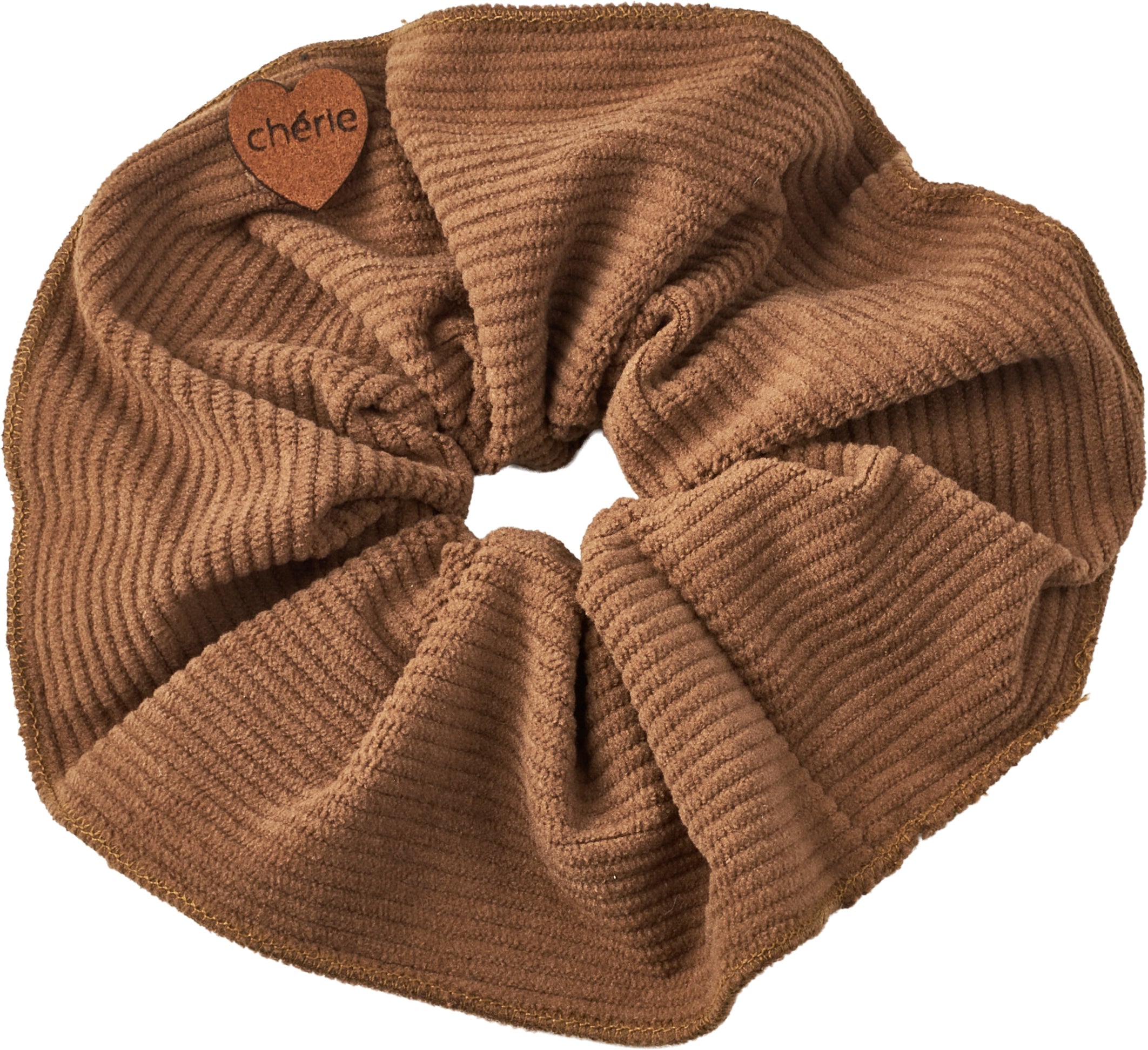 pony scrunchie corduroy heart