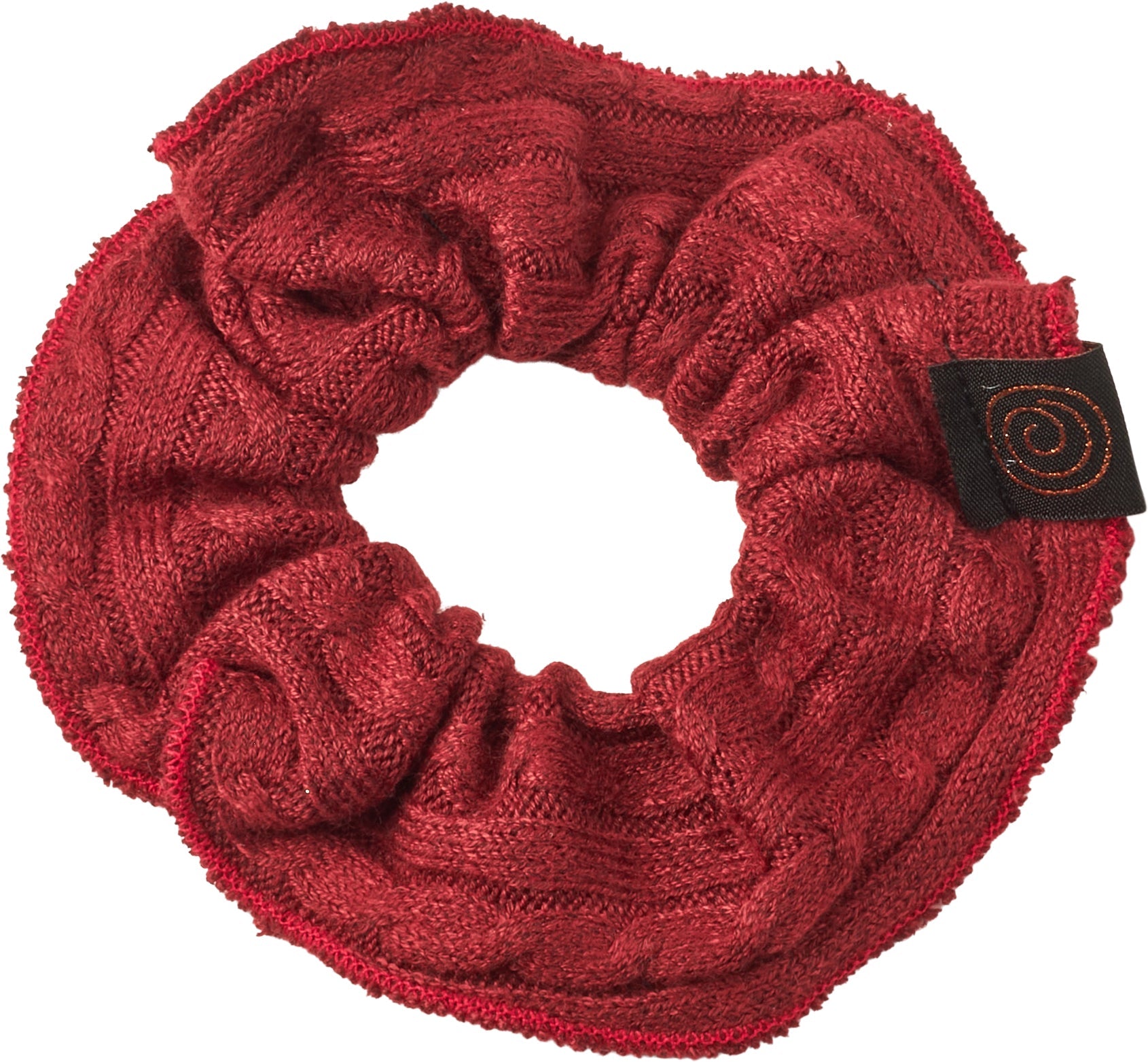 pony scrunchie cable knit