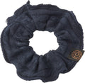 pony scrunchie cable knit
