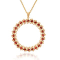 necklace hollow round leaves