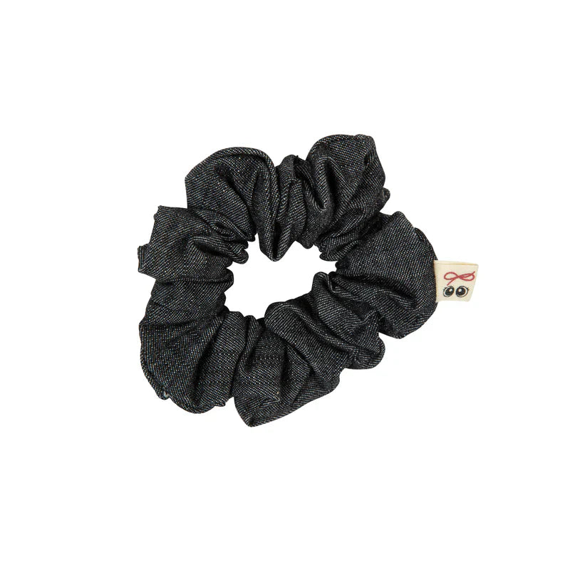 pony scrunchie denim