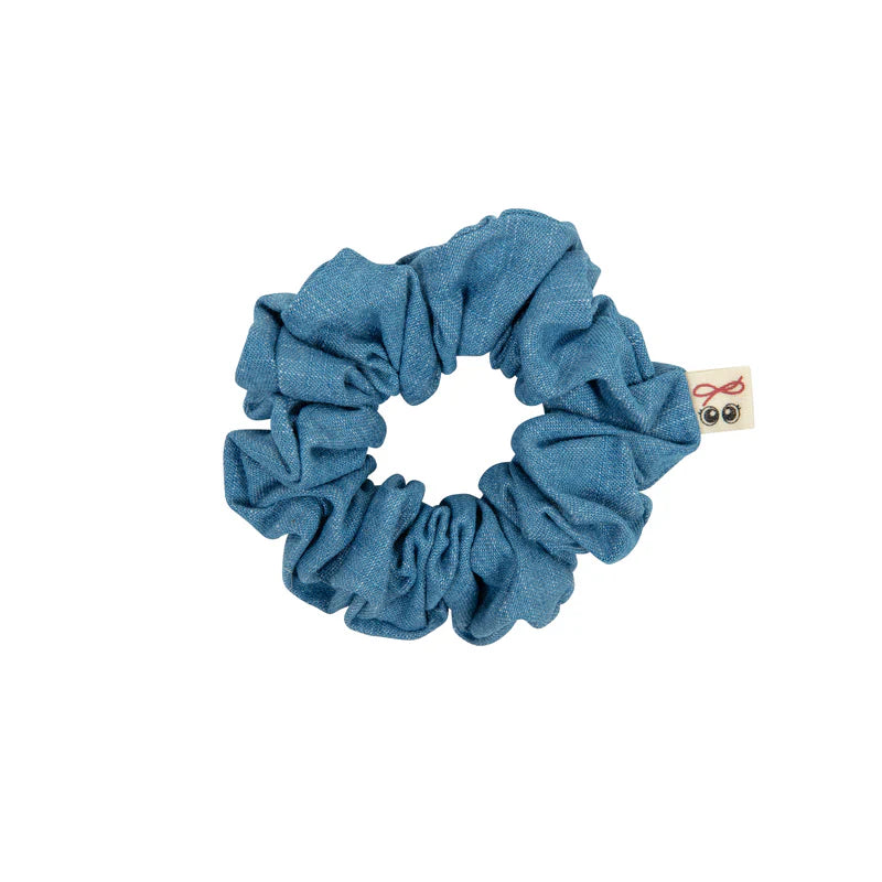 pony scrunchie denim