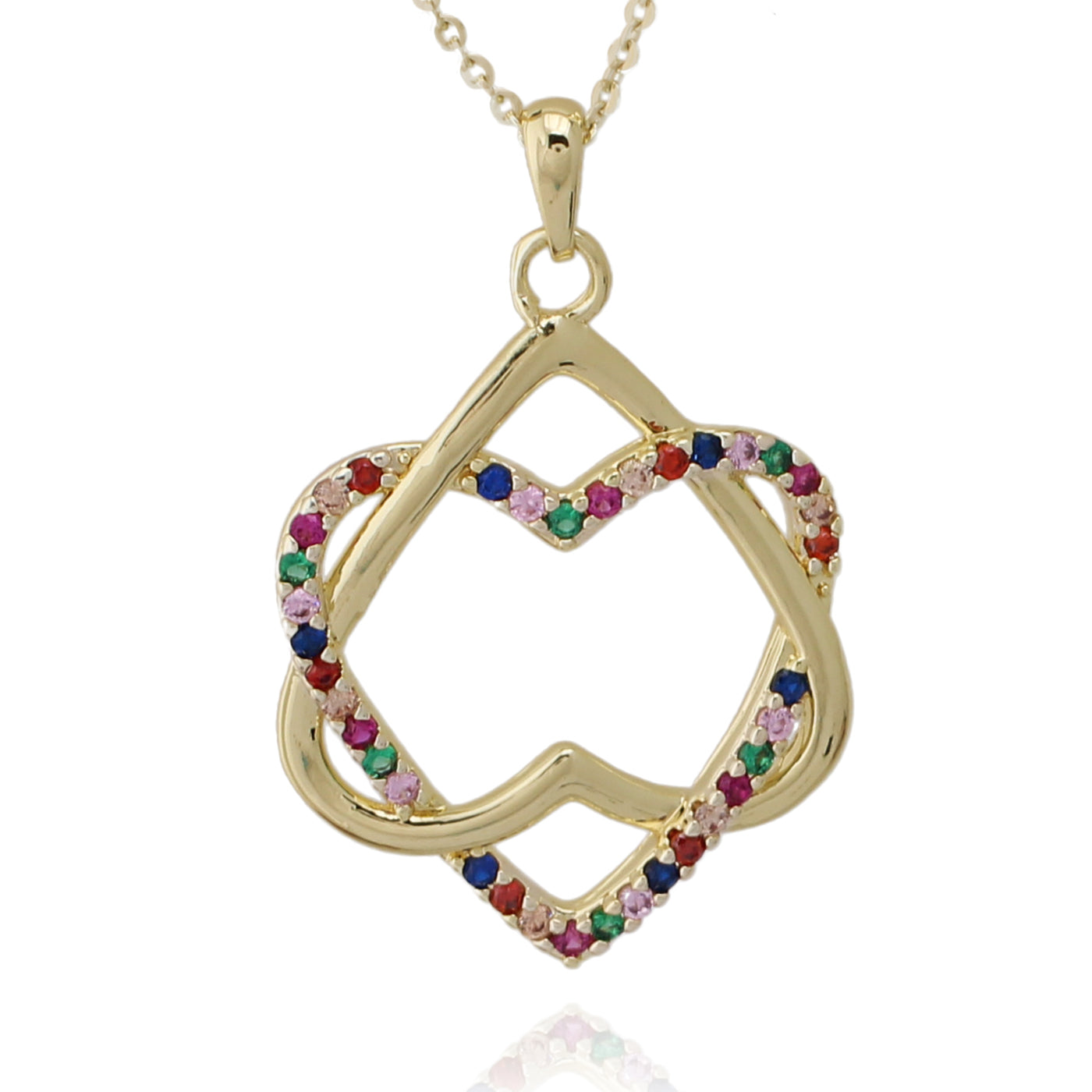 necklace intertwined hearts