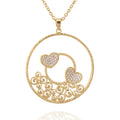 necklace pendant swirly heart donut
