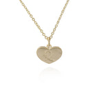 necklace initial large heart