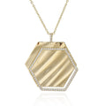 necklace textured hexagon