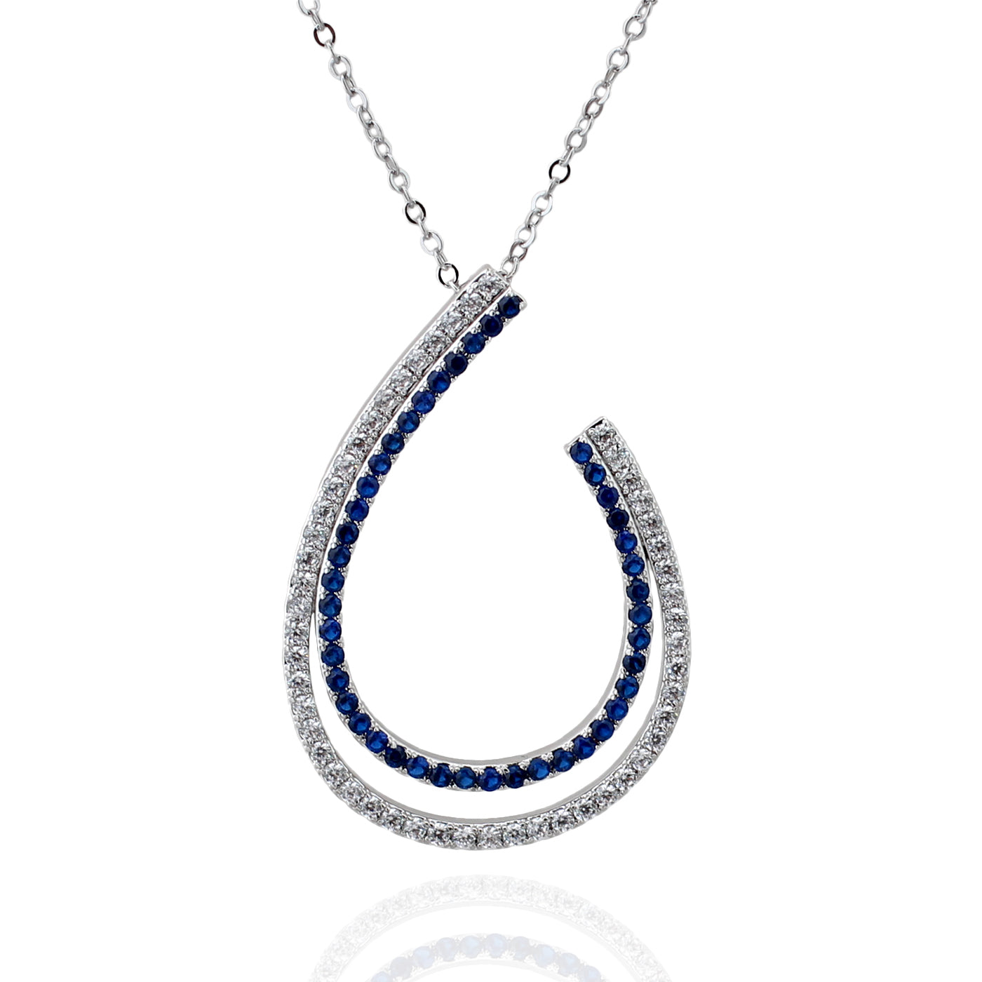 necklace open teardrop