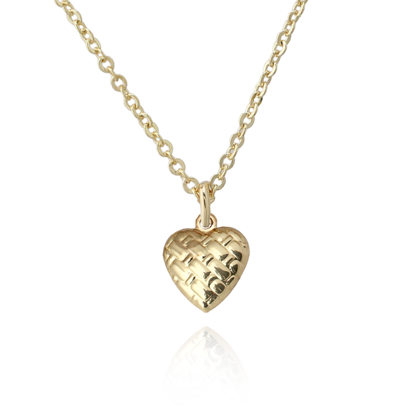 necklace pendant tiny woven heart