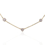 necklace solitaire cut in shapes