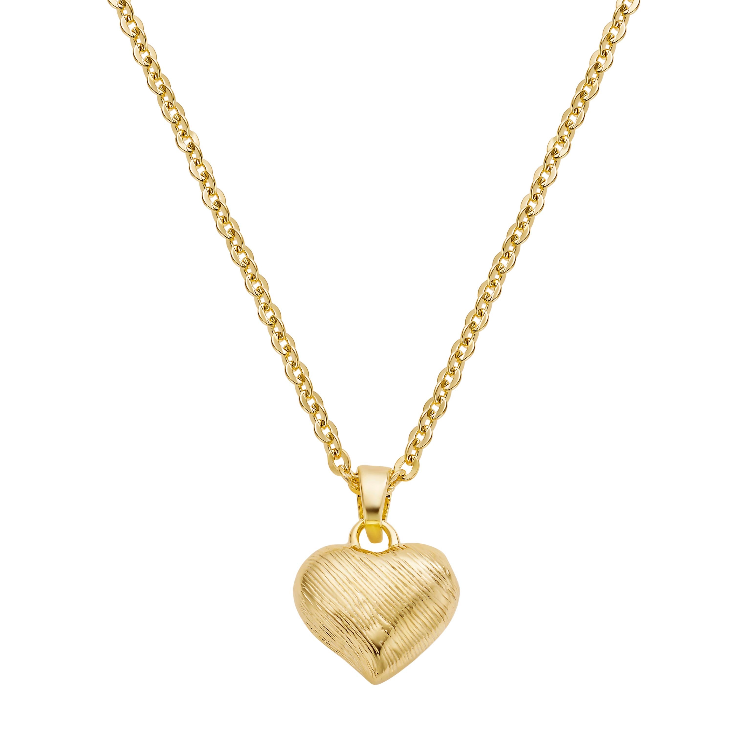 necklace brushed heart