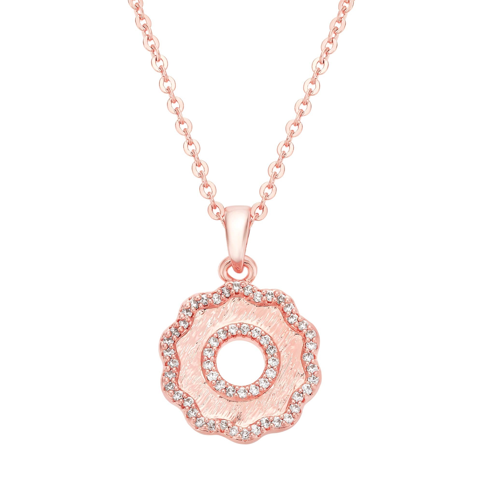 necklace wavy brushed donut