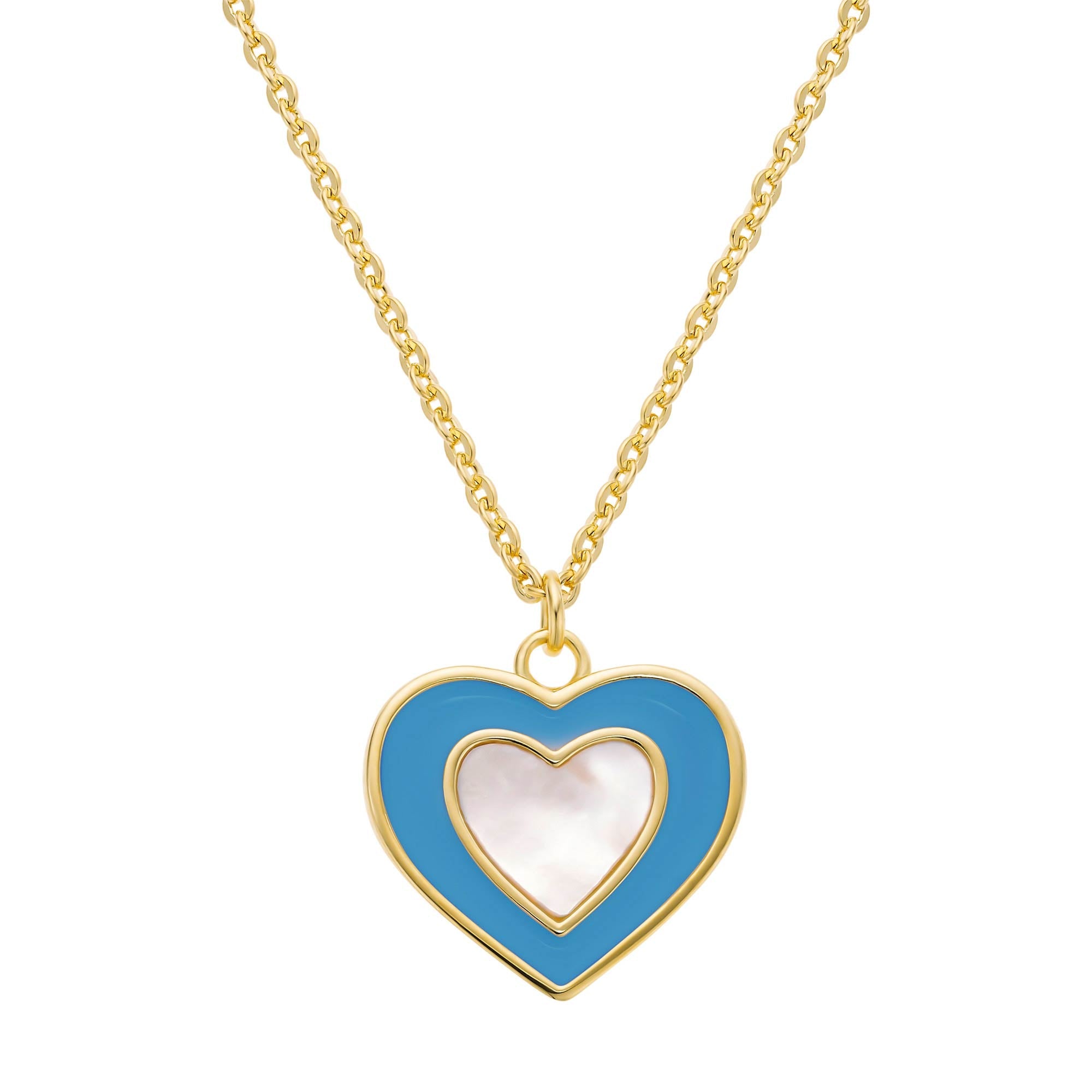 necklace mop enamel heart