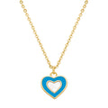 necklace mop enamel heart