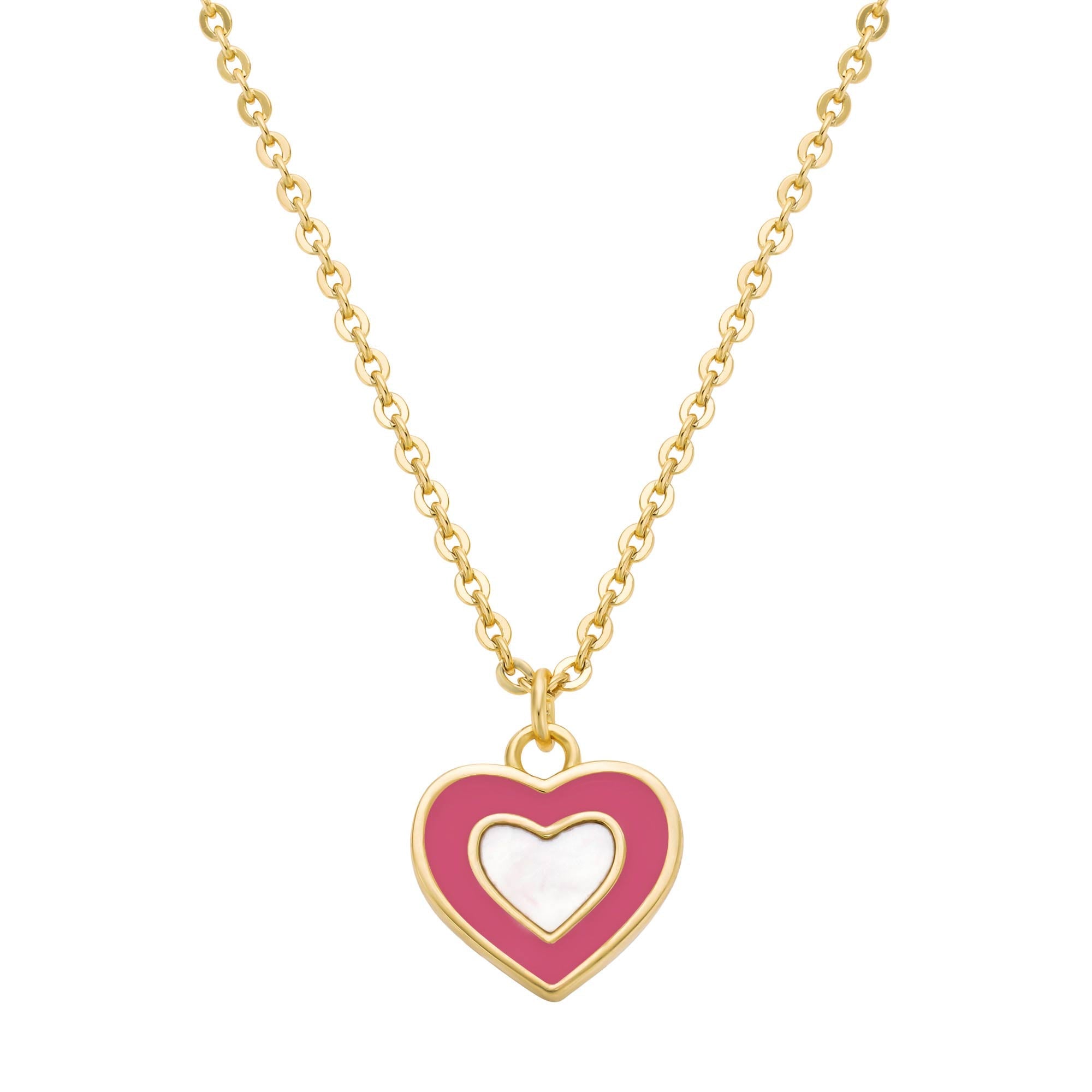 necklace mop enamel heart