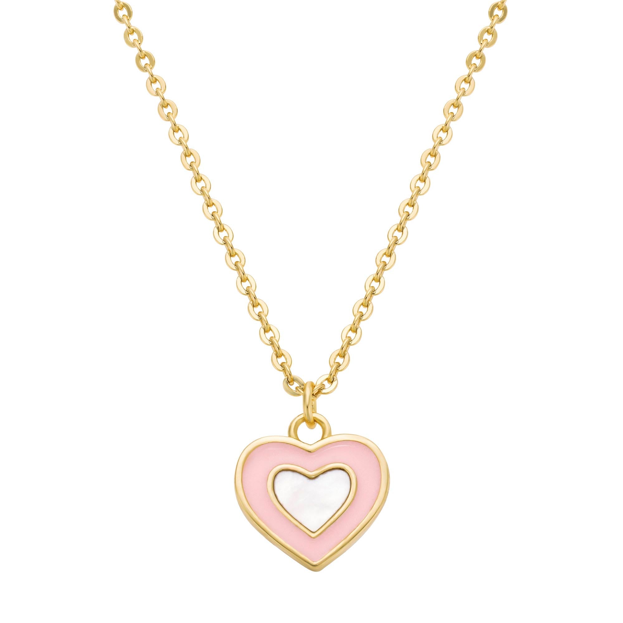 necklace mop enamel heart