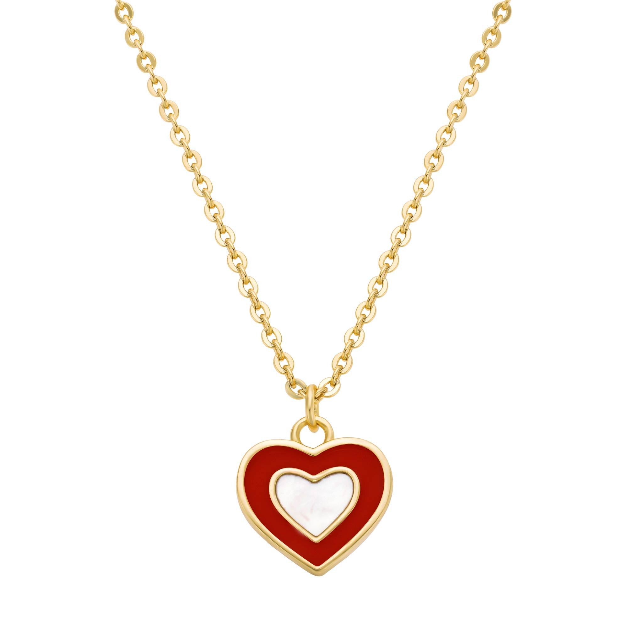 necklace mop enamel heart