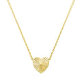 necklace 3d pleated heart