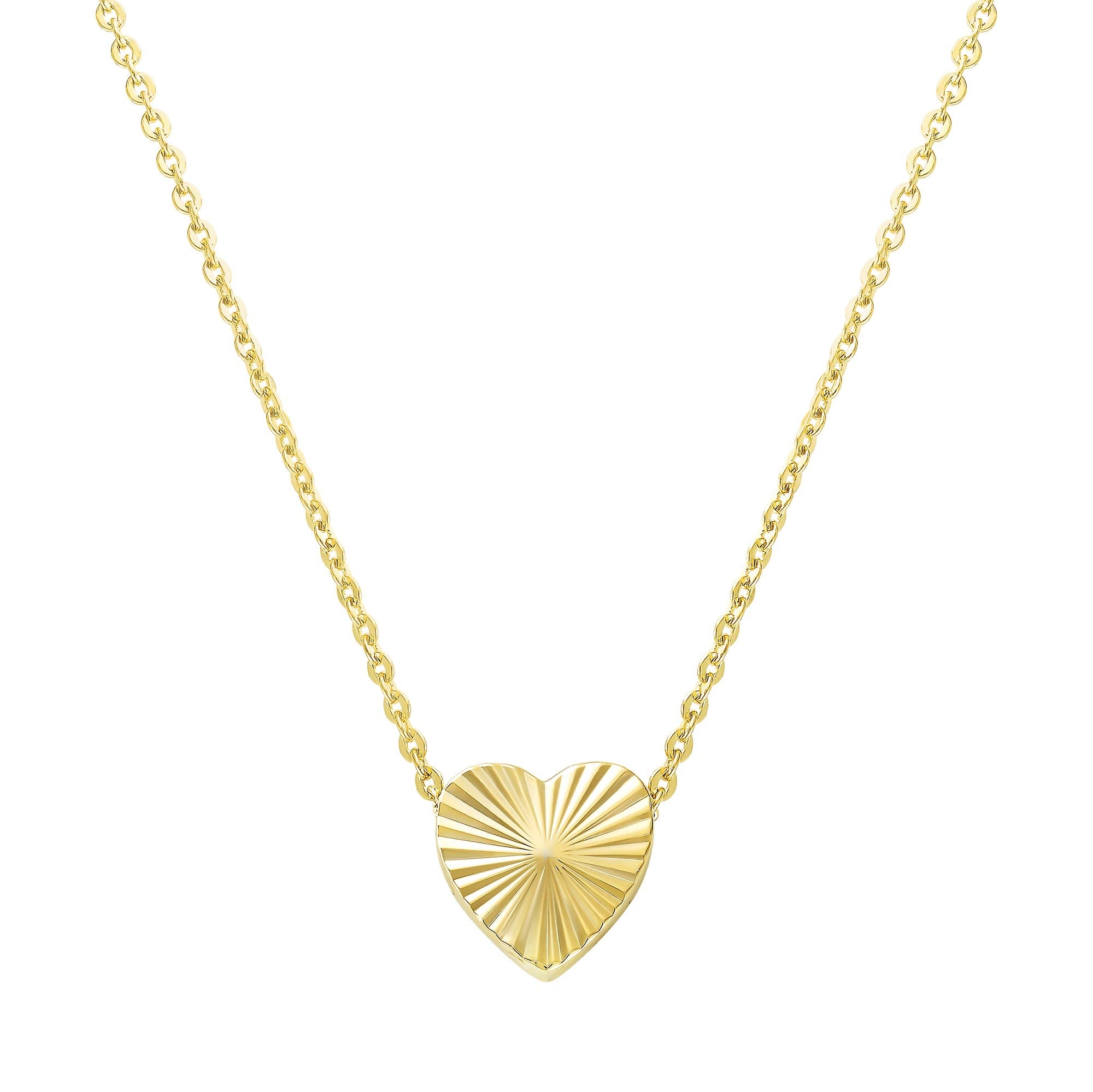 necklace 3d pleated heart