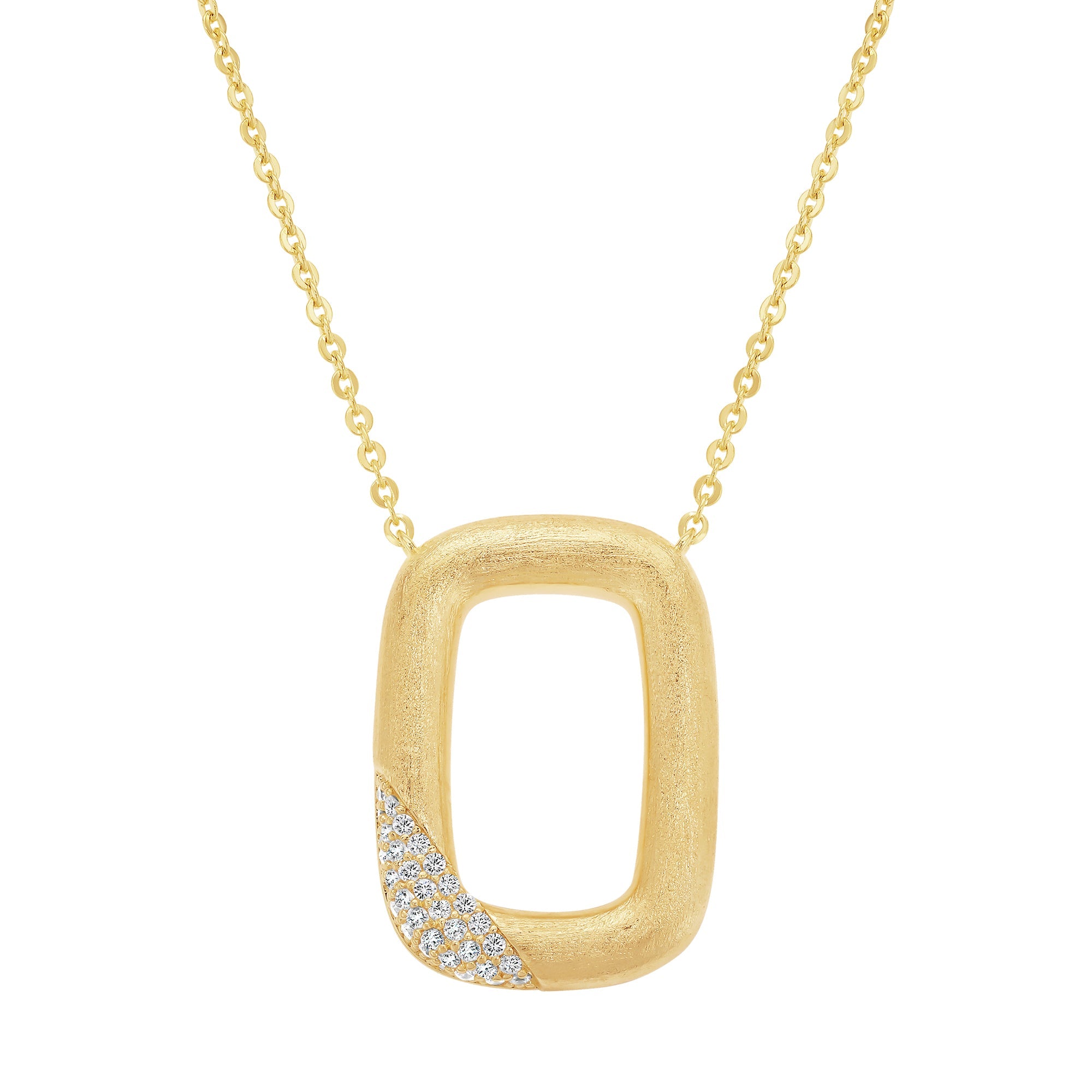 necklace cz dipped satin