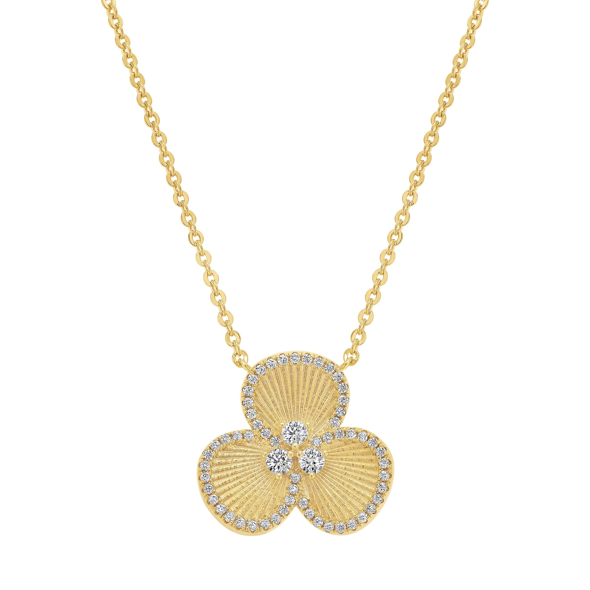 necklace overlapping petal flower
