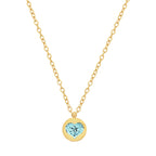 necklace cut out heart stone
