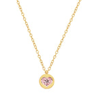 necklace cut out heart stone