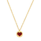 necklace cut out heart stone