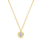 necklace cut out clover stone