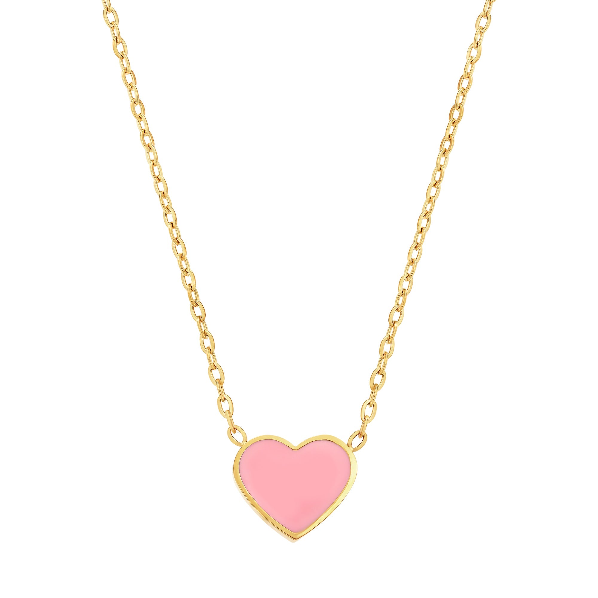 necklace sweet enamel heart
