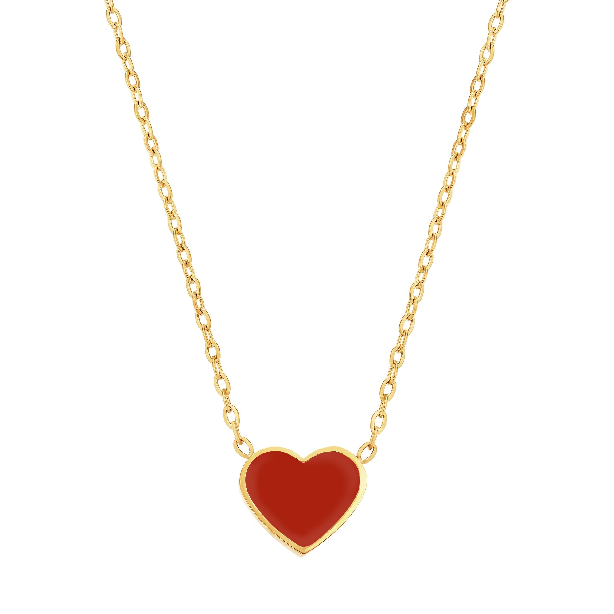 necklace sweet enamel heart