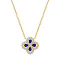 pendant four stone cz clover