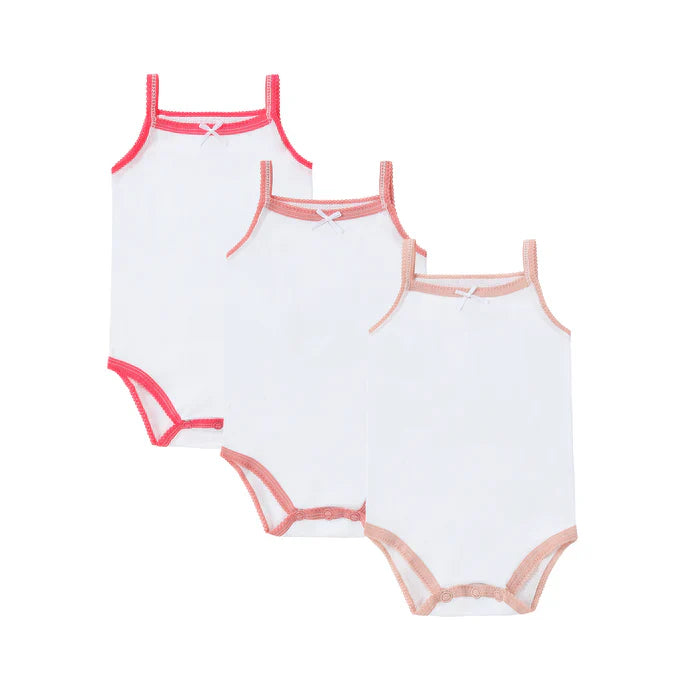 onesie 3pc white w color trim