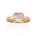 ring mother of pearl heart