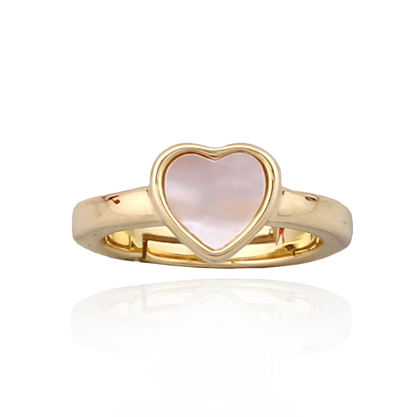 ring mother of pearl heart
