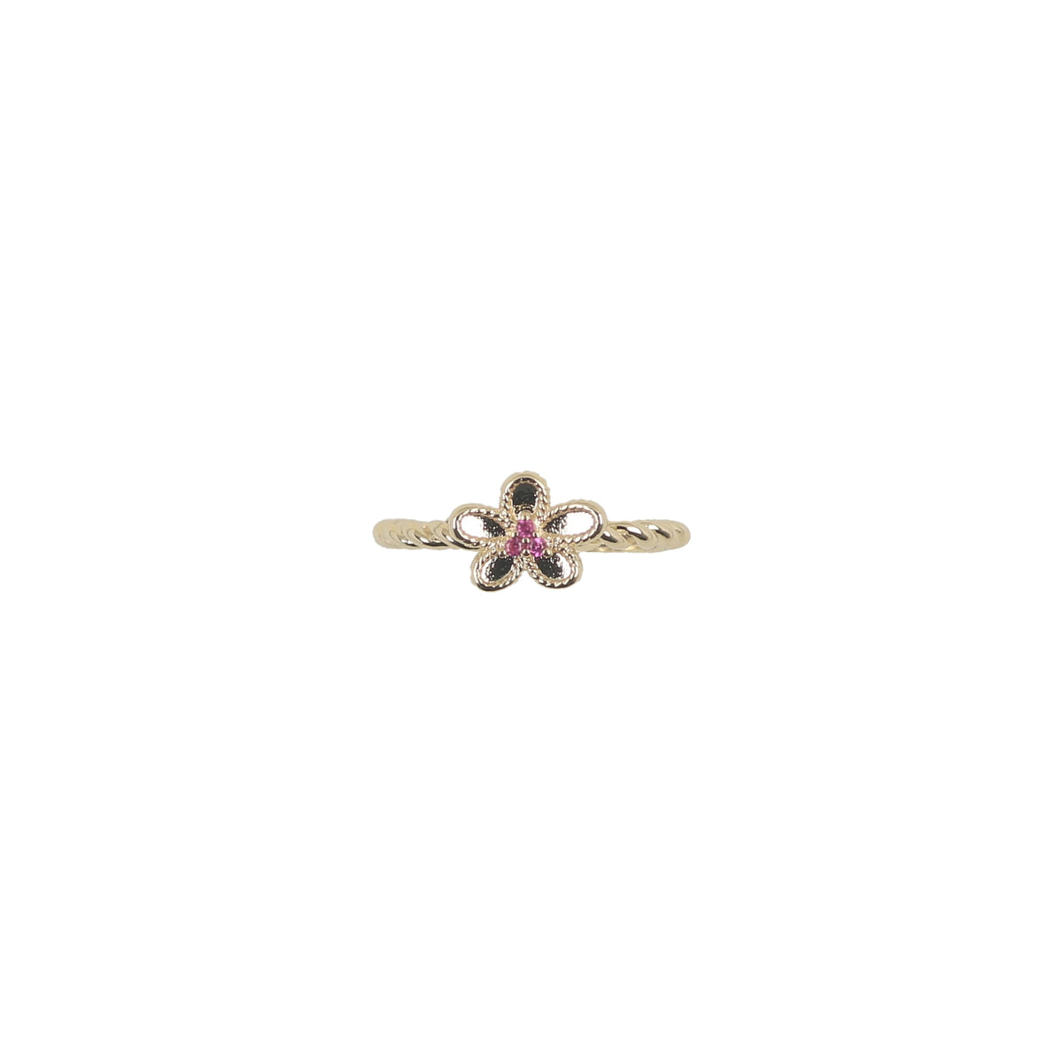 ring twisted edge cz flower – Hosiery4less
