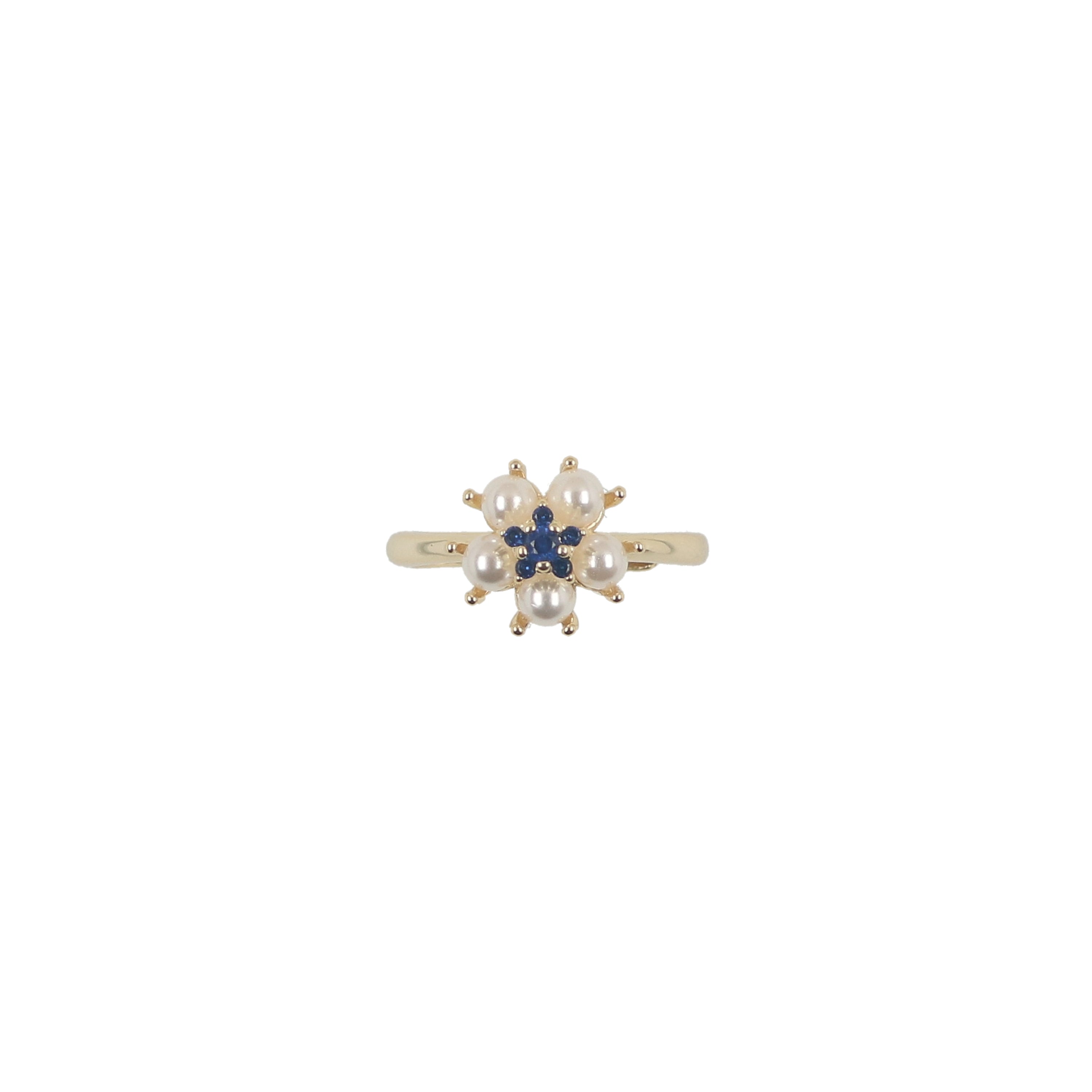 ring gold on enamel heart