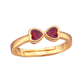 ring bezel heart bow