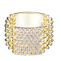 ring five row ripple cz rectangle