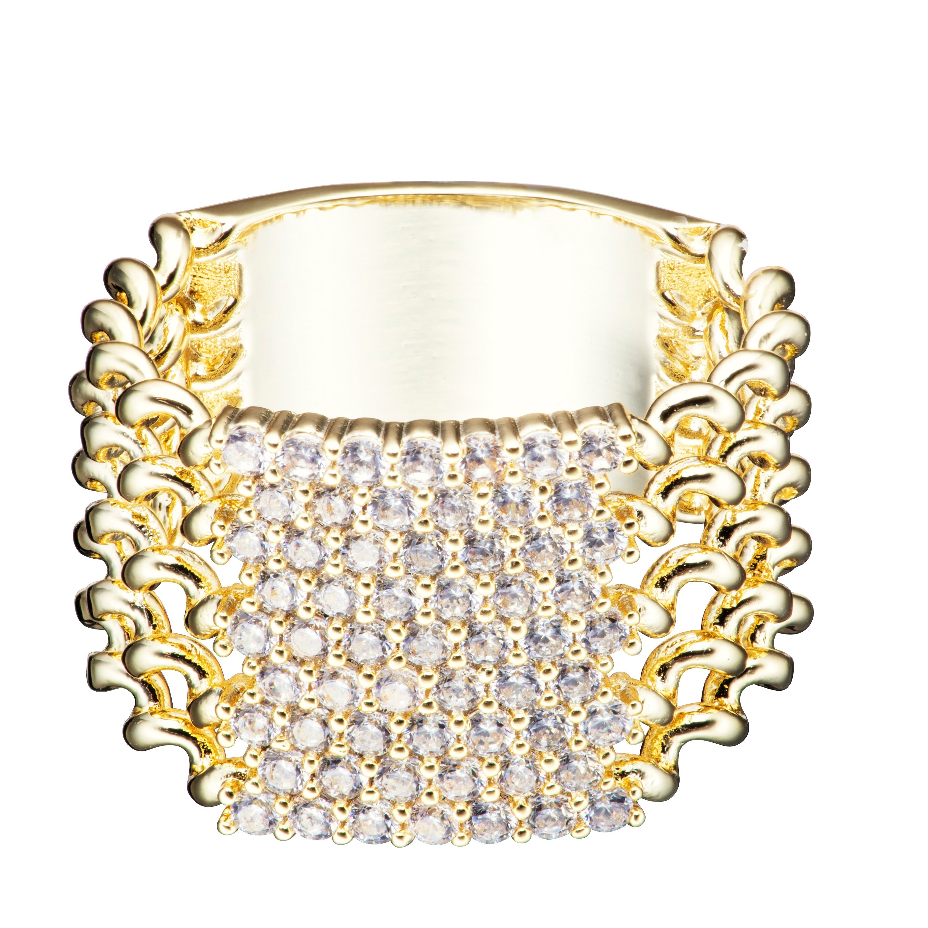 ring five row ripple cz rectangle