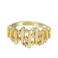 ring brushed bars scattered cz