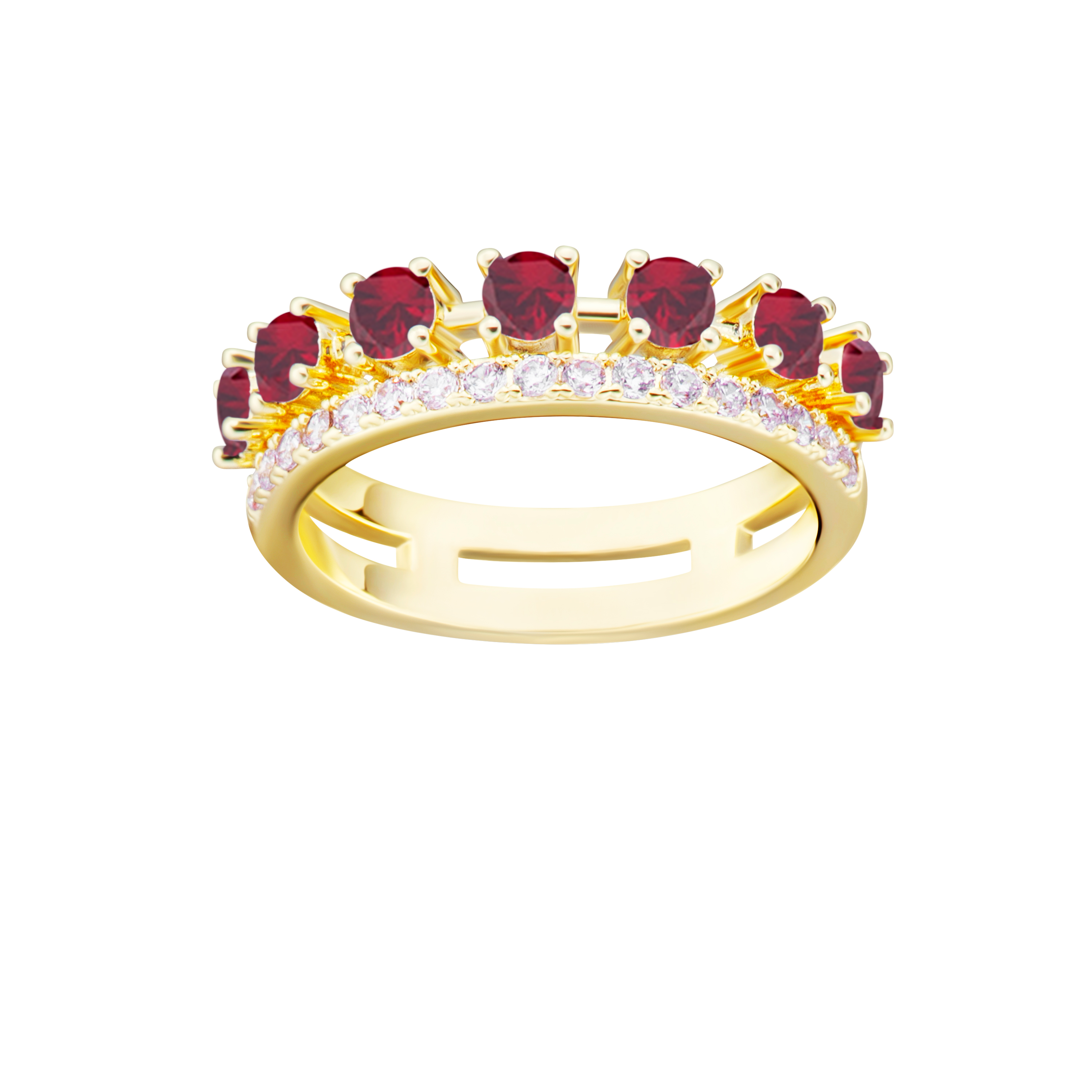 ring cz double row
