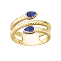 ring cz spiral two teardrop