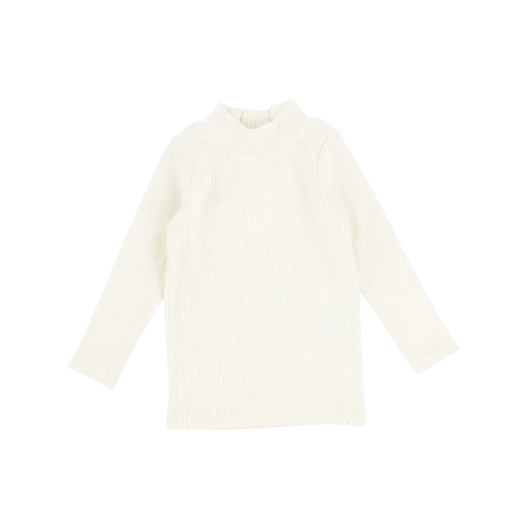 top l/s mockneck ribbed
